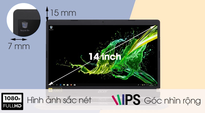 laptop siêu mỏng nhẹ giá rẻ acer A5