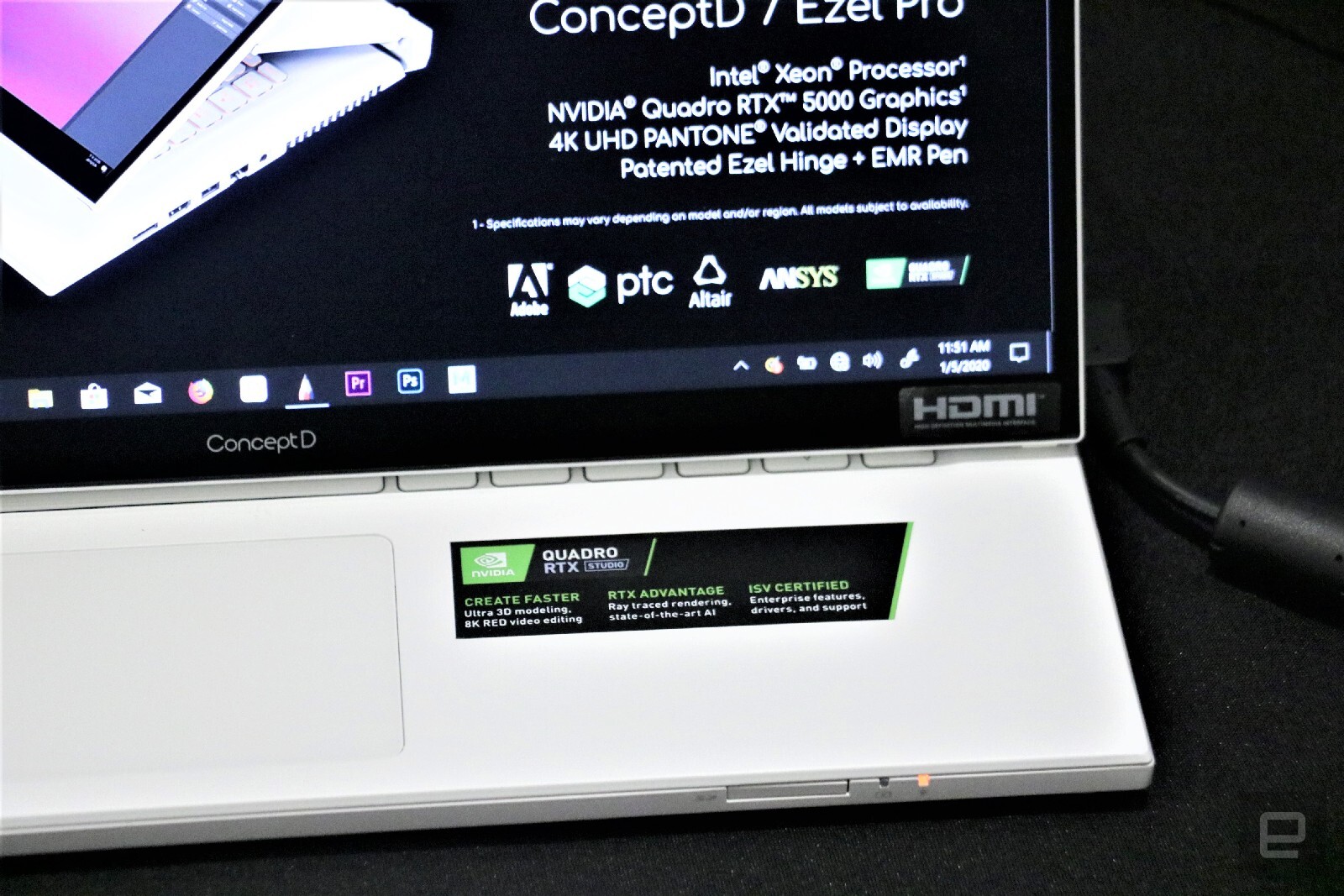 Sforum - Trang thông tin công nghệ mới nhất acer-conceptd-7-ezel-pro-hands-on-1-10 [CES 2020] Chiêm ngưỡng Acer ConceptD 7 Ezel: Thiết kế như Vaio Flip, cấu hình khủng