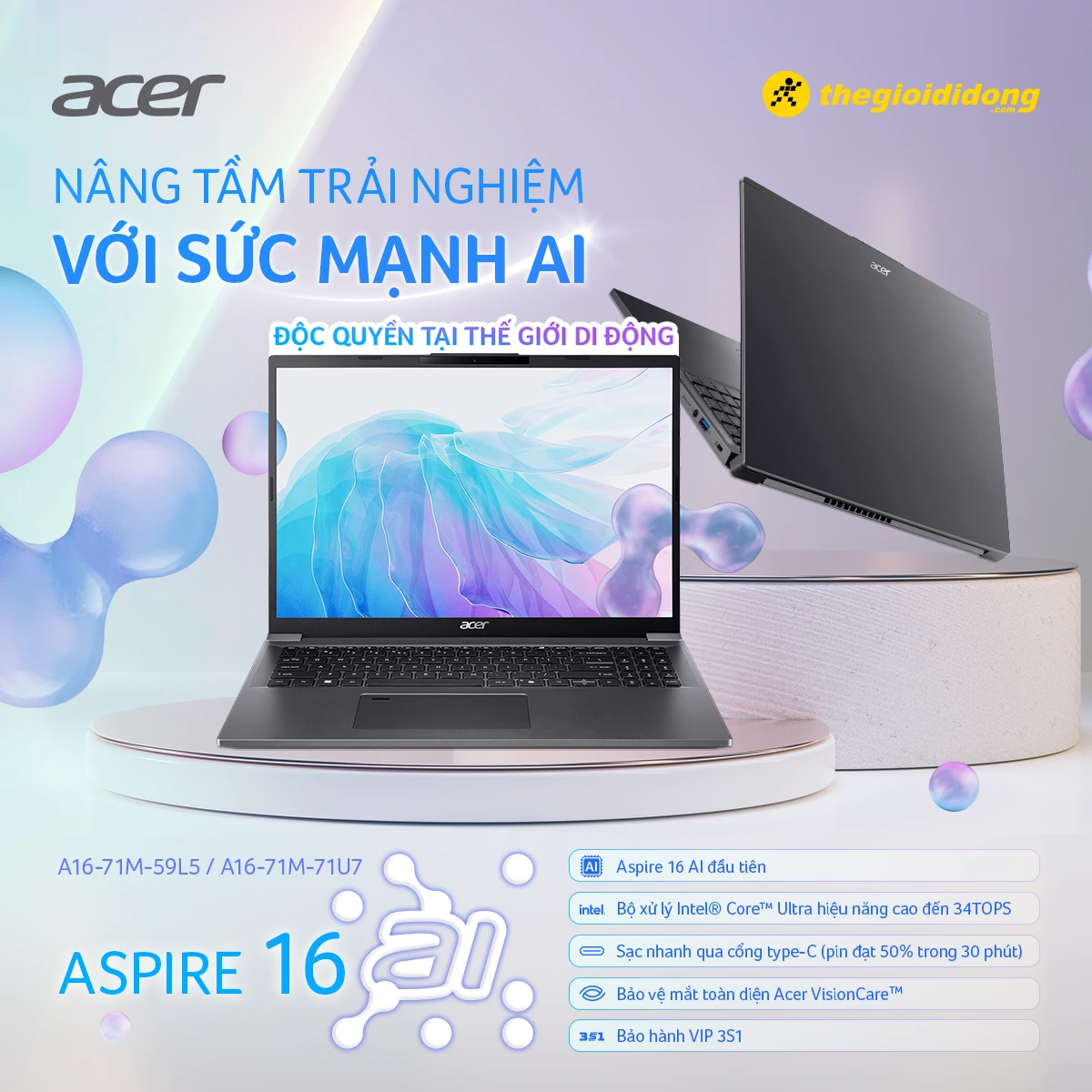 Acer Aspire 16 AI - A16-71M - Acer Việt Nam - Social 1200x1200