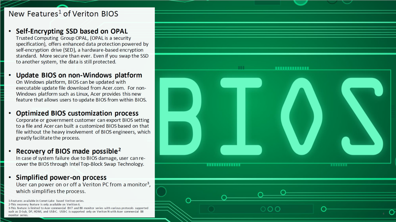 Acer Commercial Technology Portfolio - Veriton BIOS Solution - 3