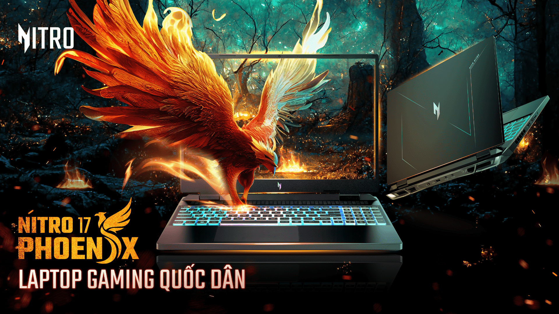 Laptop Gaming Quốc Dân 2023 - Nitro 17 Phoenix Trang Bị RTX 4050