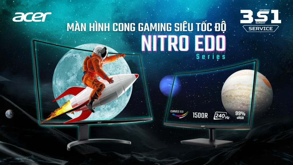 Acer Nitro ED0 Series - Màn Hình Cong Gaming 240Hz 1500R​