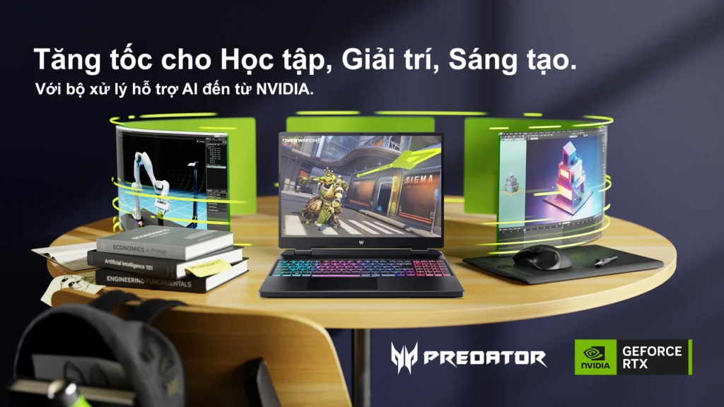 Laptop Predator Trang Bị GPU GeForce RTX 40 Series