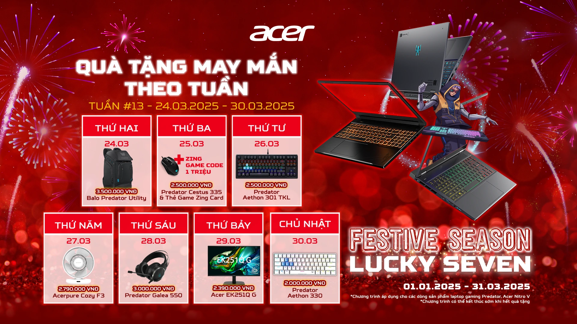 Acer Festive Season - Lucky Seven - Quà Tặng Tuần 13 - KV