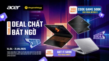 Ưu Đãi Độc Quyền Acer X TGDD 14.04-31.05.2025 - Mua Laptop Gaming Nitro V & Laptop Mỏng Nhẹ Swift Nhận Thẻ Game-Mua Sắm 500K - KV