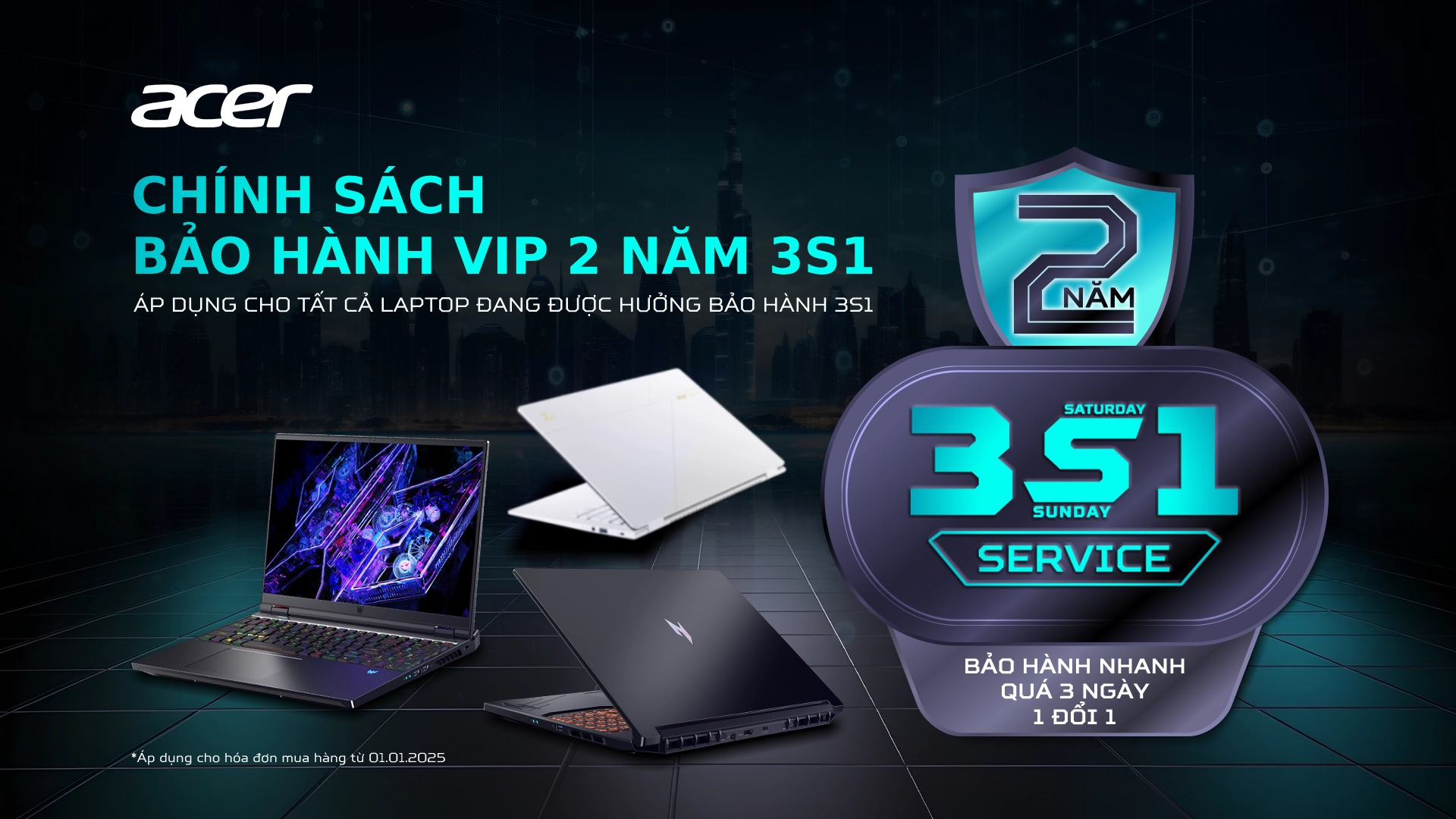 Bảo Hành VIP 3S1 2025 - Acer Việt Nam - 1920x1080