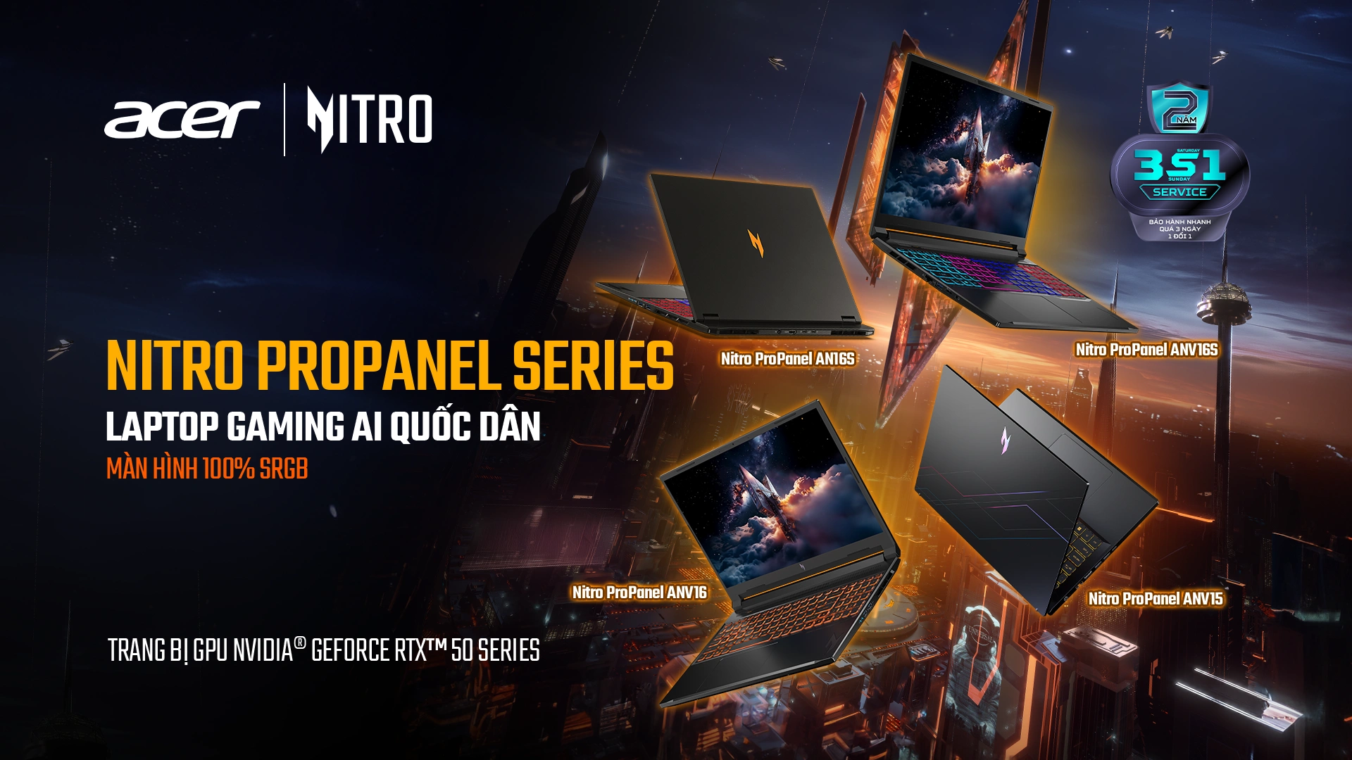 Acer Gaming Nitro ProPanel - Laptop Gaming Nitro 100% sRGB - Acer Việt Nam