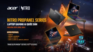 Laptop Gaming AI Quốc Dân Nitro ProPanel Series Màn Hình 100sRGB 180Hz GPU RTX 50 Series Chuẩn Gaming-Đồ Họa Cao Cấp 2025-2026 - Acer Việt Nam